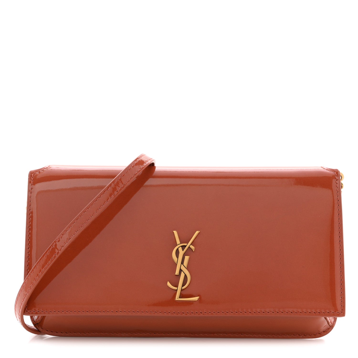 Saint Laurent Vernice Diamond Calfskin Monogram Phone Holder Crossbody Mild Rose 1 of 11