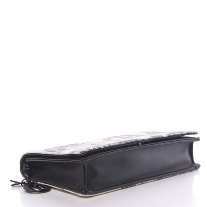 Christian Dior Calfskin Toile de Jouy Carnivora Wallet On Chain Pouch White 5 of 12