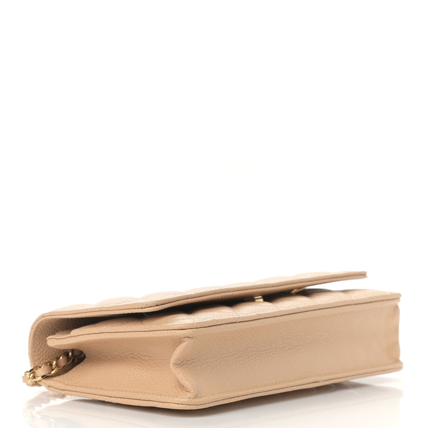Chanel Caviar Quilted Wallet On Chain WOC Beige 4 of 12