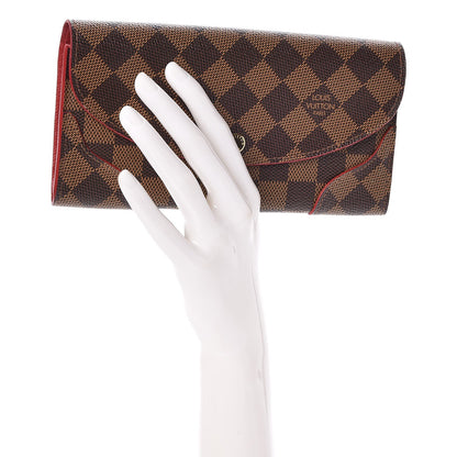 Louis Vuitton Damier Ebene Caissa Wallet Cherry 2 of 8