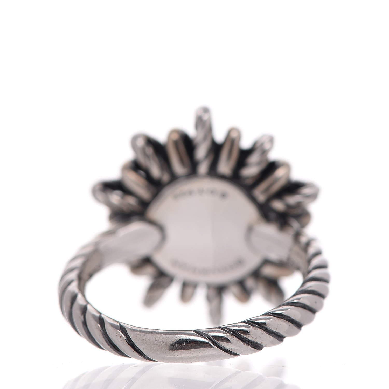 David Yurman Sterling Silver Pearl 19mm Starburst Ring 49 5 3 of 6