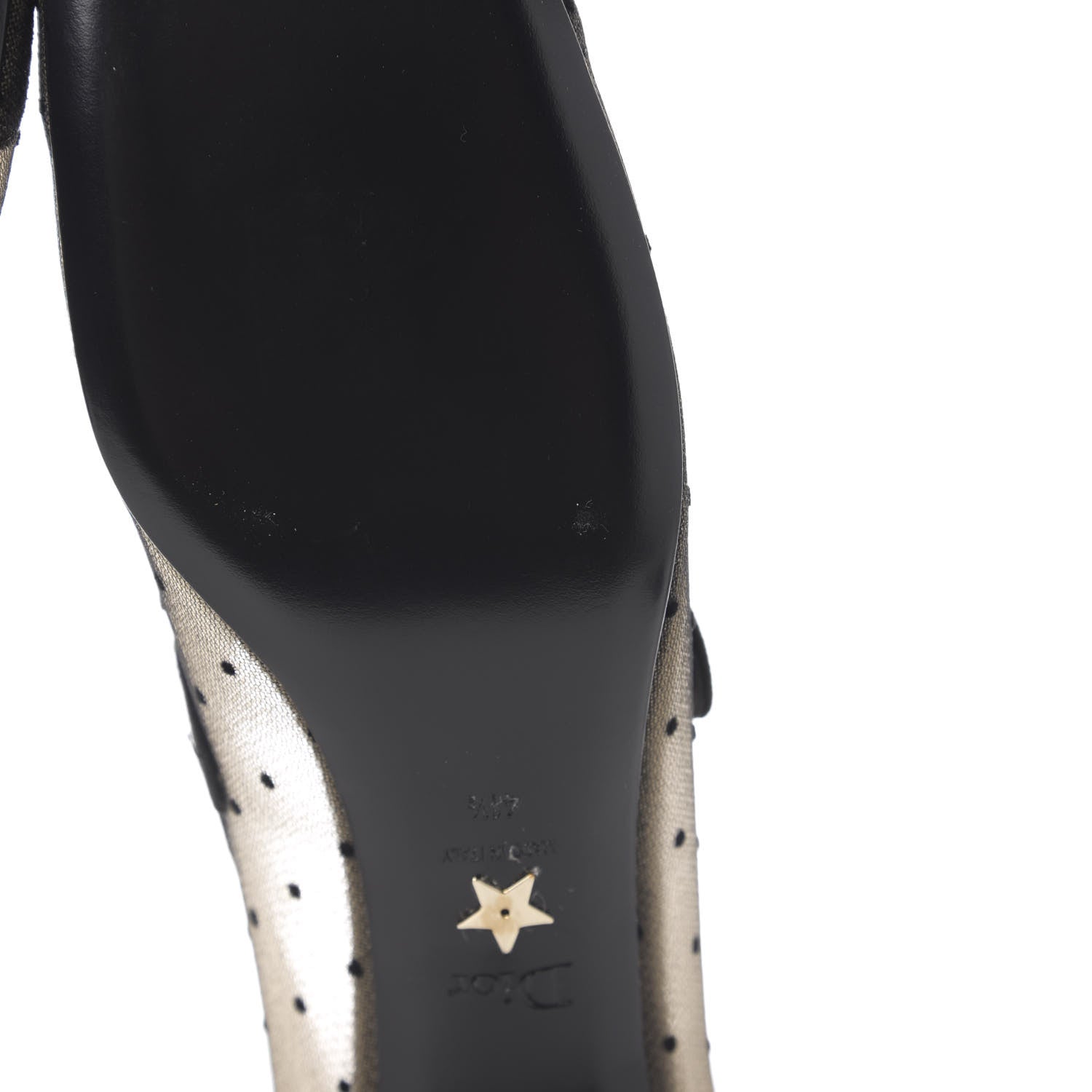 Christian Dior Mesh Plumetis Suede Baby-D Ballet Pumps 41.5 Black 9 of 9