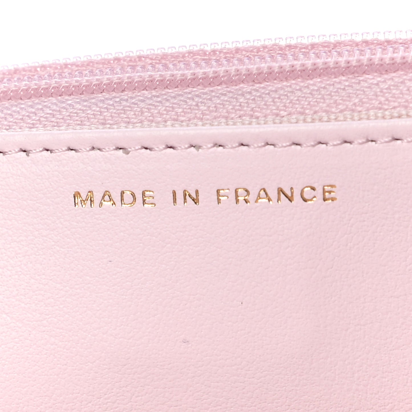 Caviar Quilted Wallet On Chain WOC Light Pink