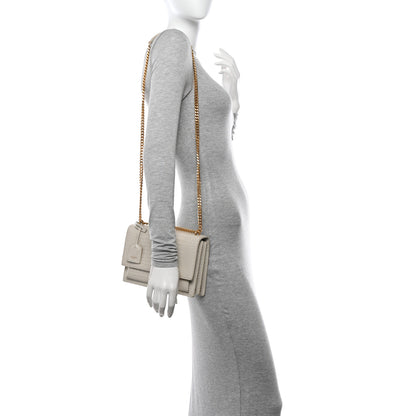Saint Laurent Calfskin Crocodile Embossed Medium Monogram Sunset Blanc Vintage 2 of 14