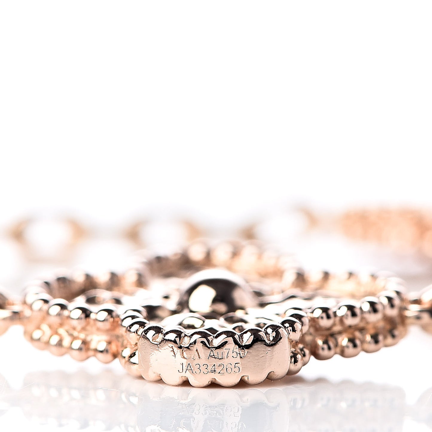 18K Rose Gold 5 Motifs Vintage Alhambra Bracelet