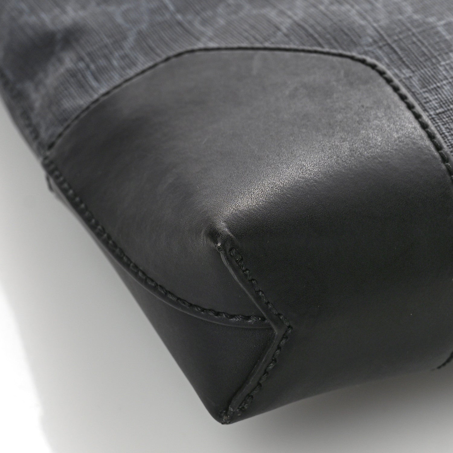 Gucci Soft GG Supreme Monogram Appia Calfskin Web East West Messenger Bag Black Grey 6 of 7