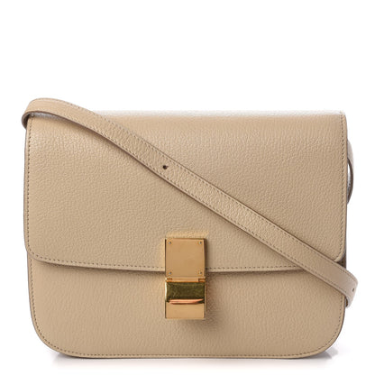 Celine Goatskin Medium Classic Box Flap Bag Dune 1 of 9