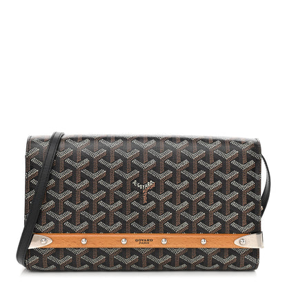 Goyard Goyardine Monte Carlo Bois Clutch With Strap Black 1 of 11