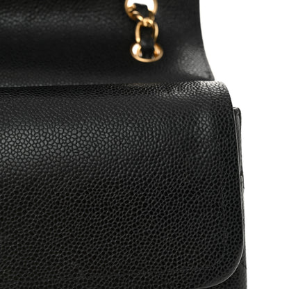 Chanel Caviar Quilted Jumbo Double Flap Black 17 of 19
