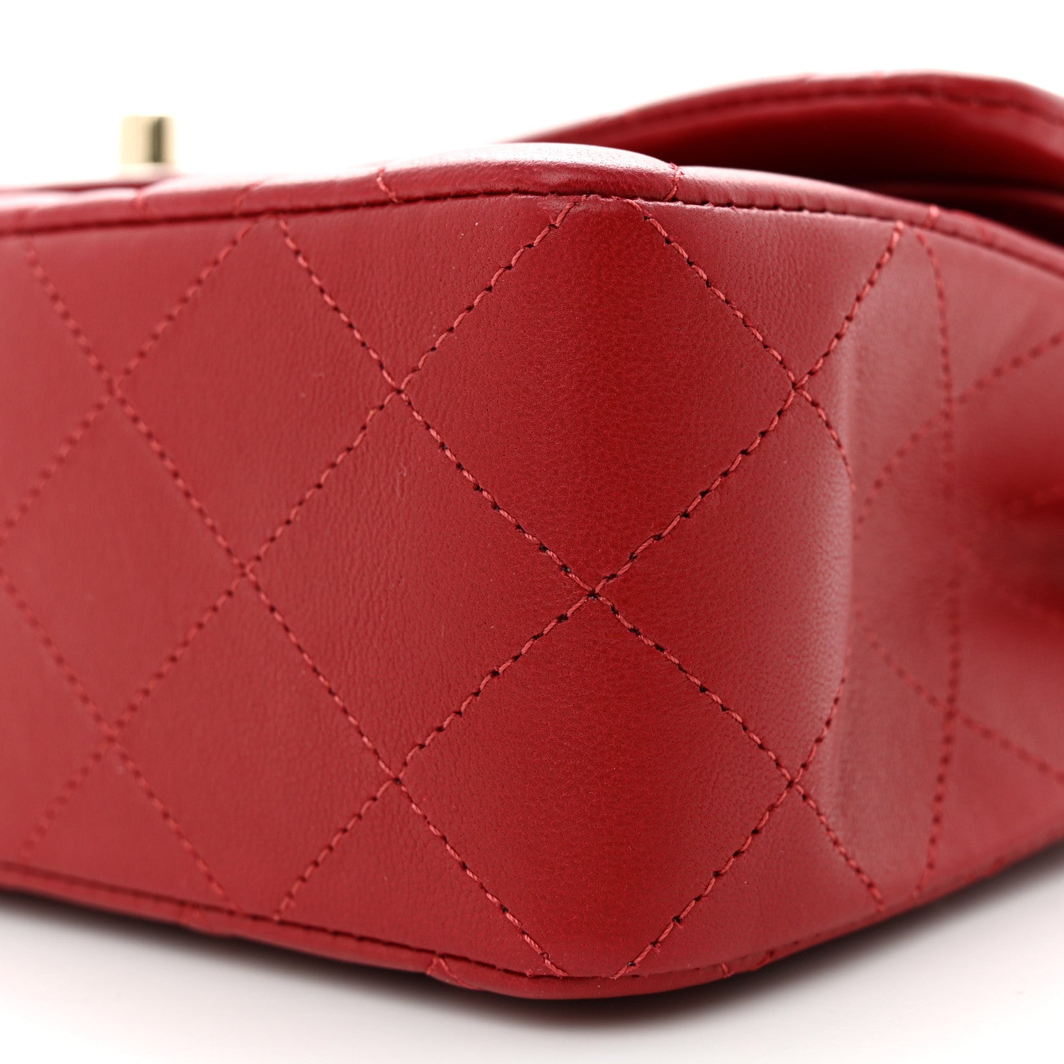 Chanel Lambskin Quilted Small Double Flap Red 10 of 14