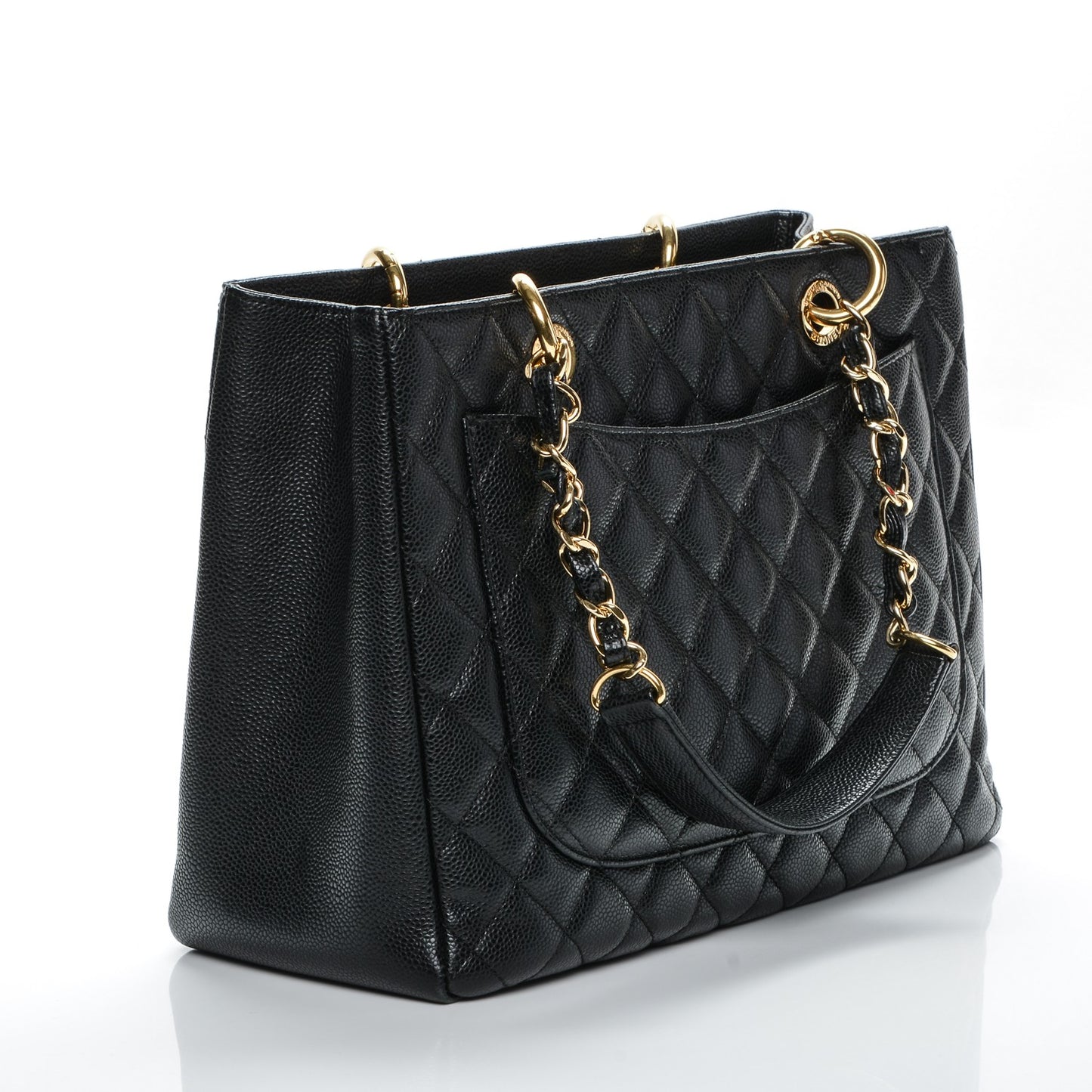 Caviar Quilted Grand Shopping Tote GST Black