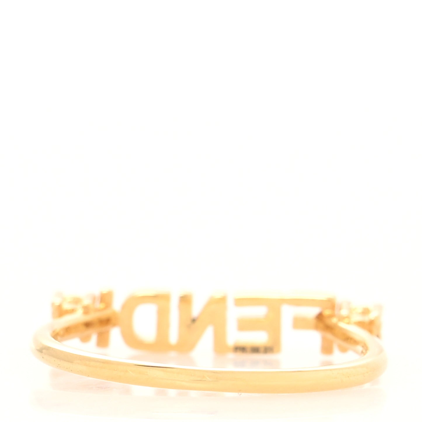 Metal Crystal Signature Ring Gold