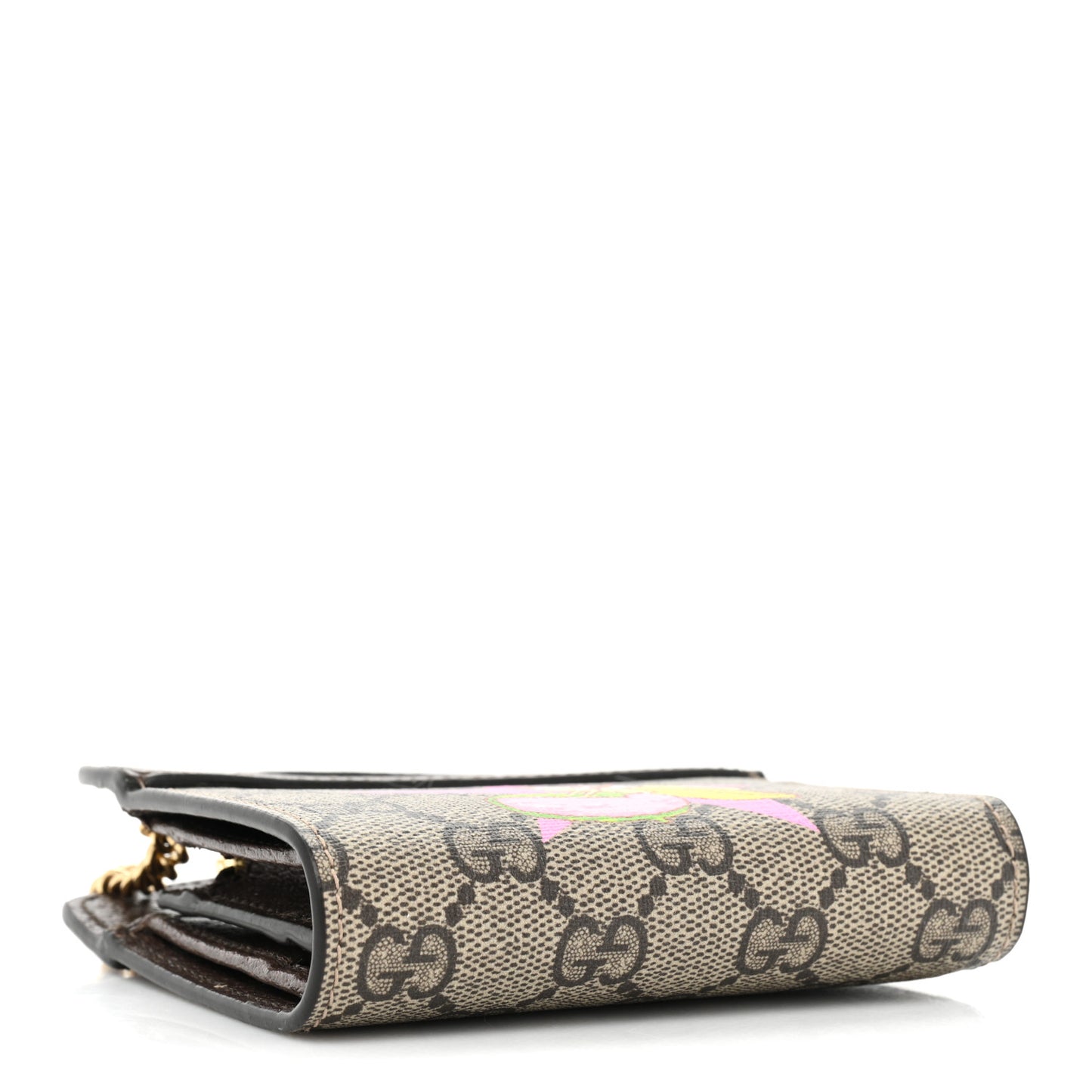 X BNF GG Supreme Monogram Textured Dollar Calfskin Bananya Print Mini Top Slip Handle Bag Beige Ebony Multicolor New Acero