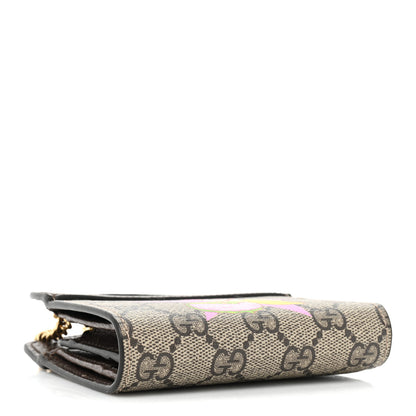Gucci X BNF GG Supreme Monogram Textured Dollar Calfskin Bananya Print Mini Top Slip Handle Bag Beige Ebony Multicolor New Acero 4 of 11