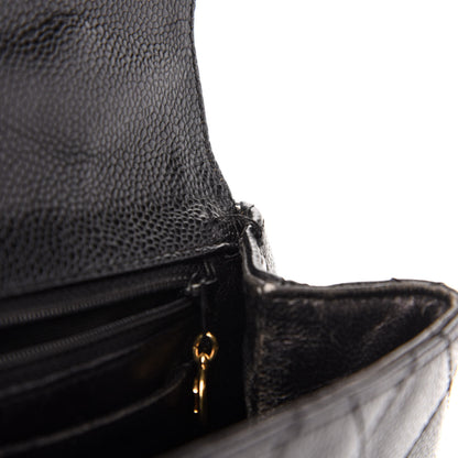 Chanel Caviar Quilted Jumbo Kelly Flap Black 12 of 13