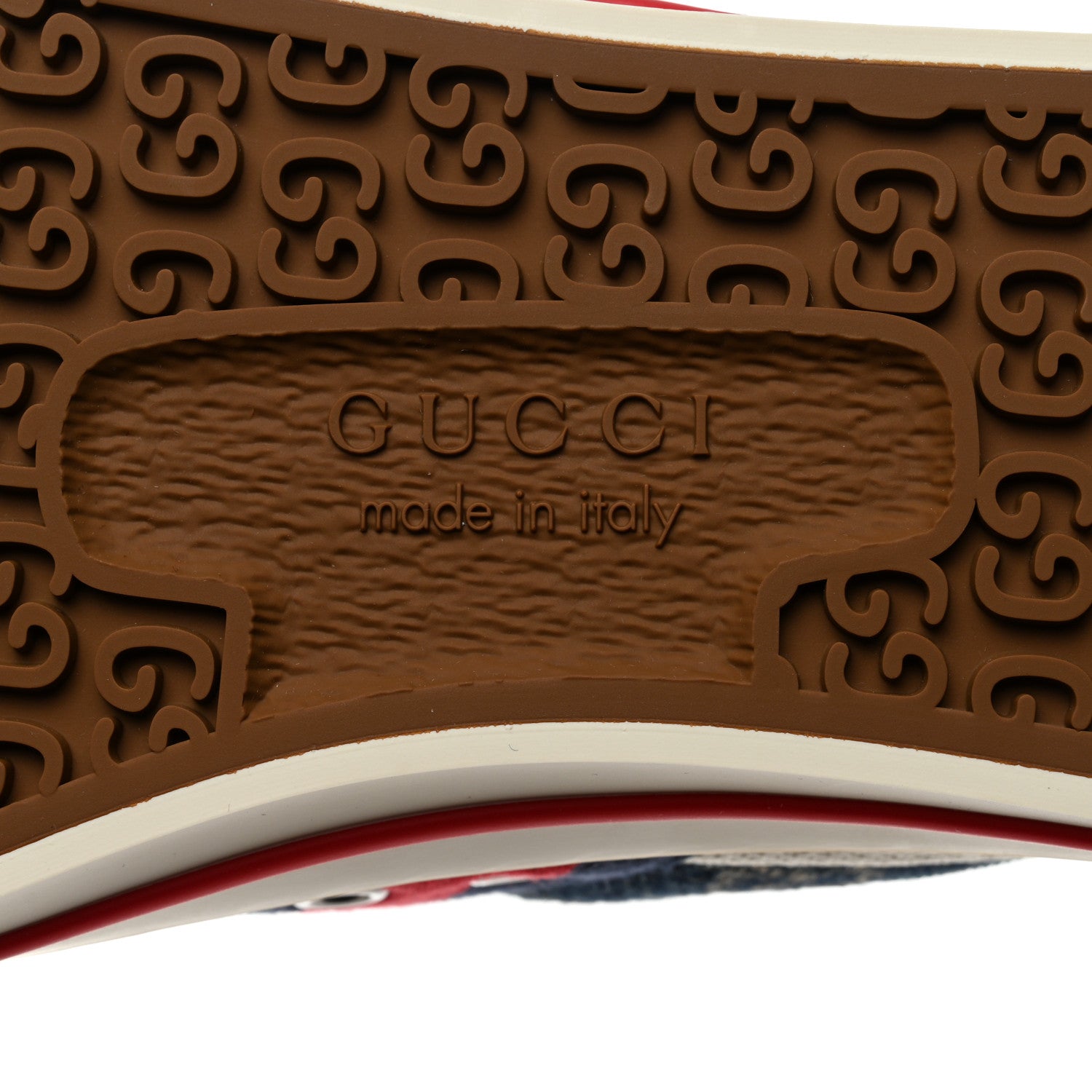 Gucci New Denim GG Monogram Web Womens 1977 Tennis Sneakers 36 Blue Tea Mystic White 6 of 8