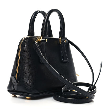 Prada Saffiano Lux Mini Promenade Tote Black 3 of 9