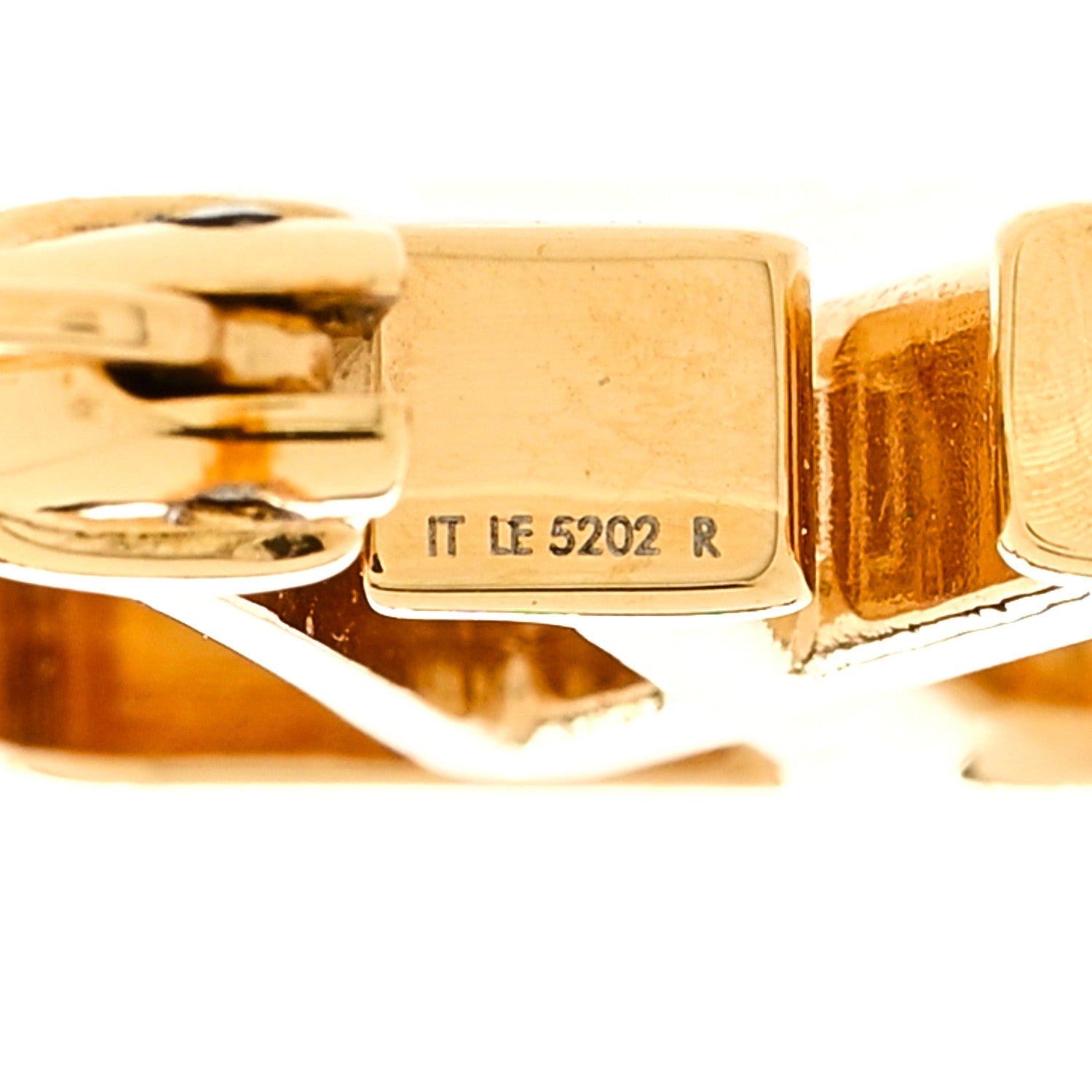 Louis Vuitton Metal Small Louise Hoop Earrings Gold 5 of 6