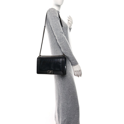 Chanel Glazed Calfskin Medium Boy Flap Black 3 of 14