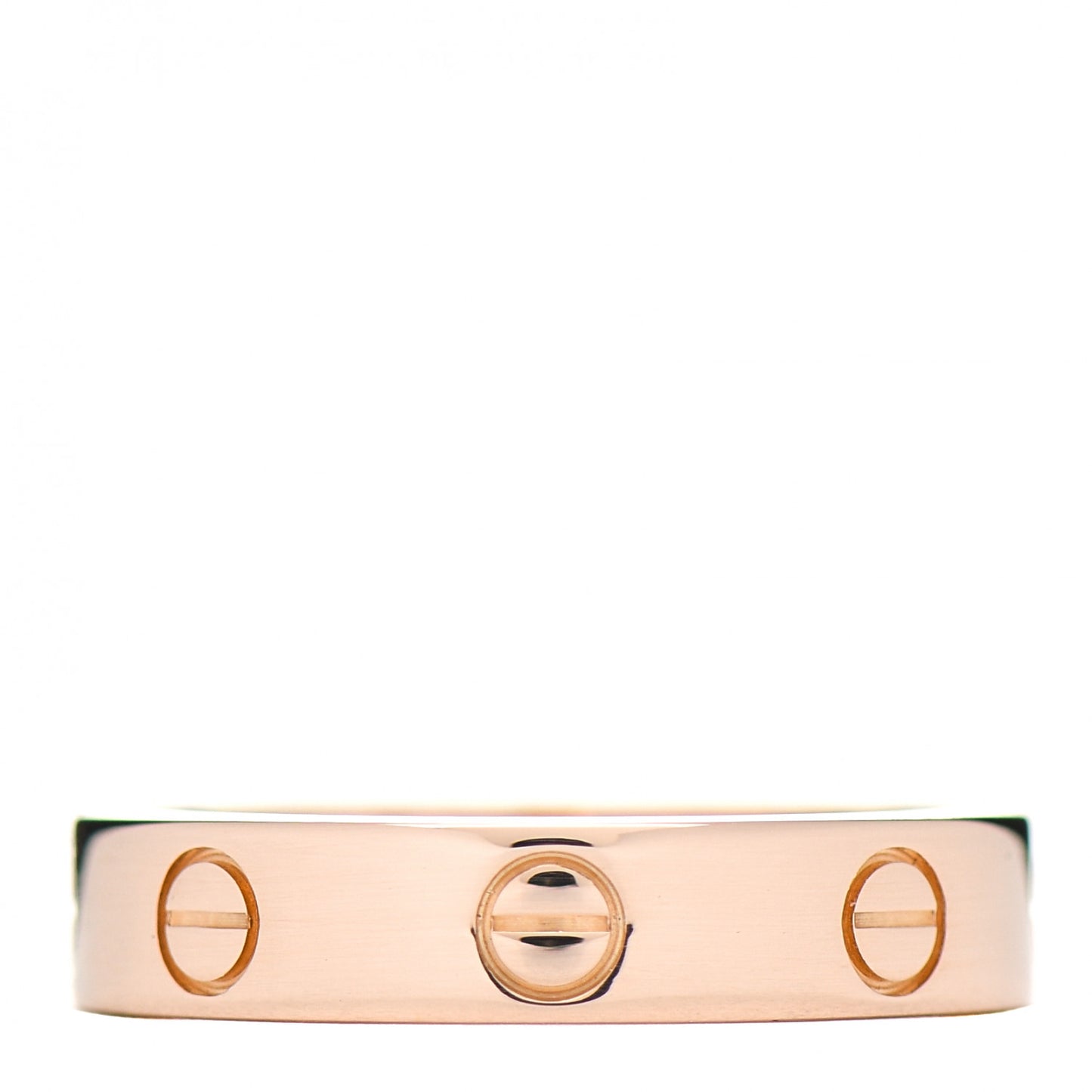 18K Pink Gold Diamond 4mm LOVE Wedding Band Ring 50 5.25