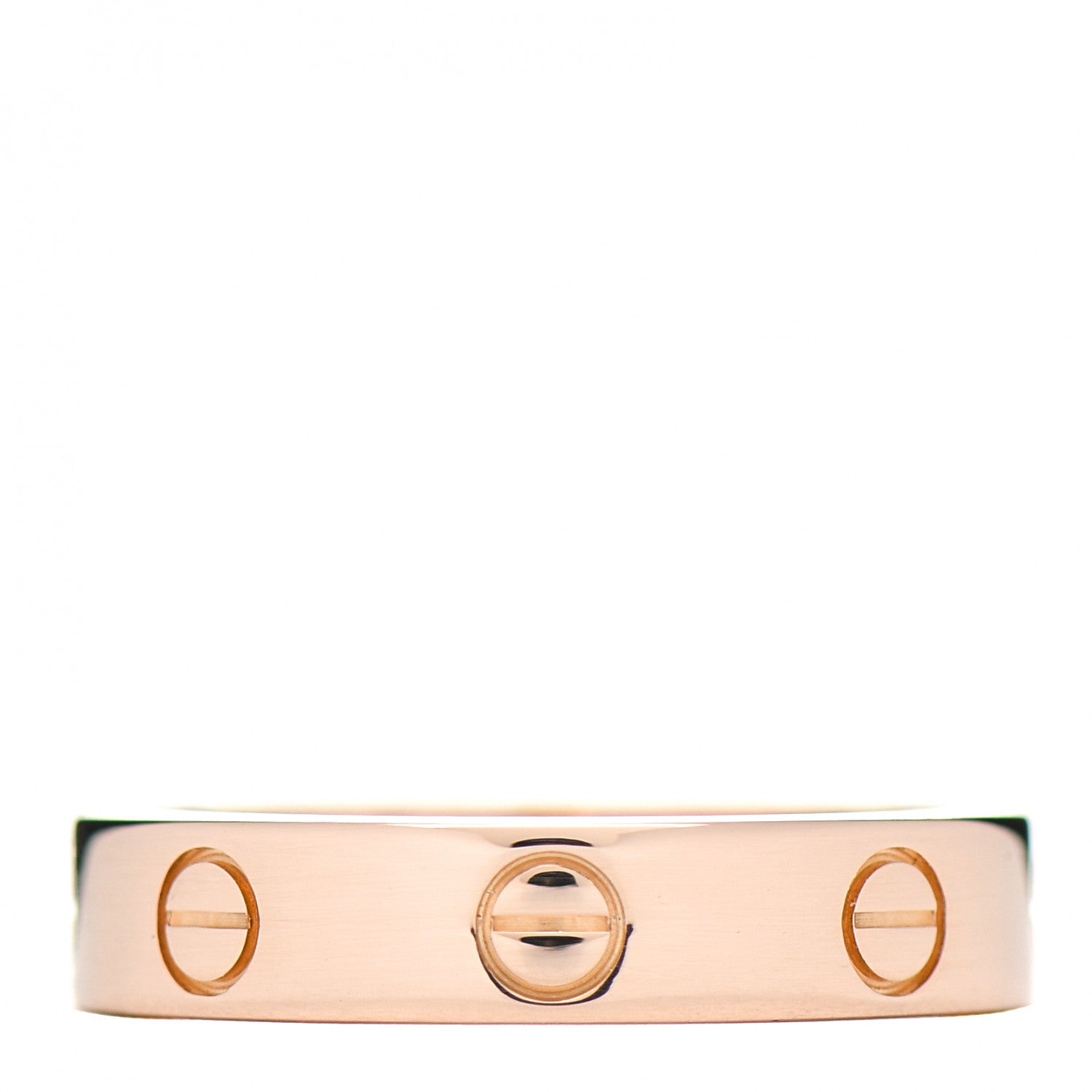 Cartier 18K Pink Gold Diamond 4mm LOVE Wedding Band Ring 50 5.25 3 of 5