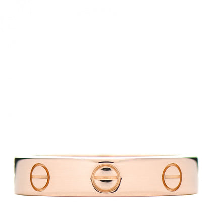 Cartier 18K Pink Gold Diamond 4mm LOVE Wedding Band Ring 50 5.25 3 of 5
