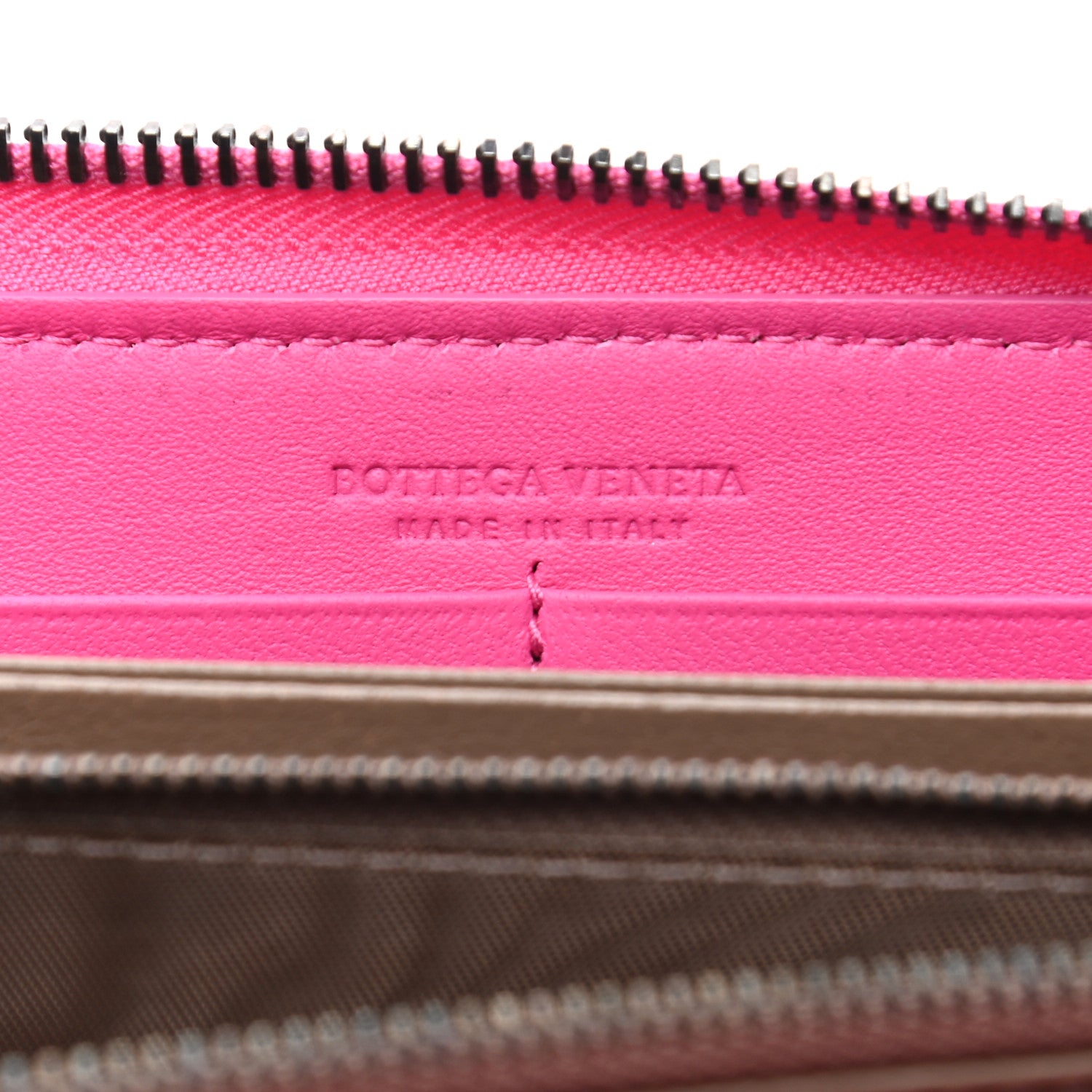 Bottega Veneta Nappa Intrecciato Zip Around Wallet Pink 6 of 10