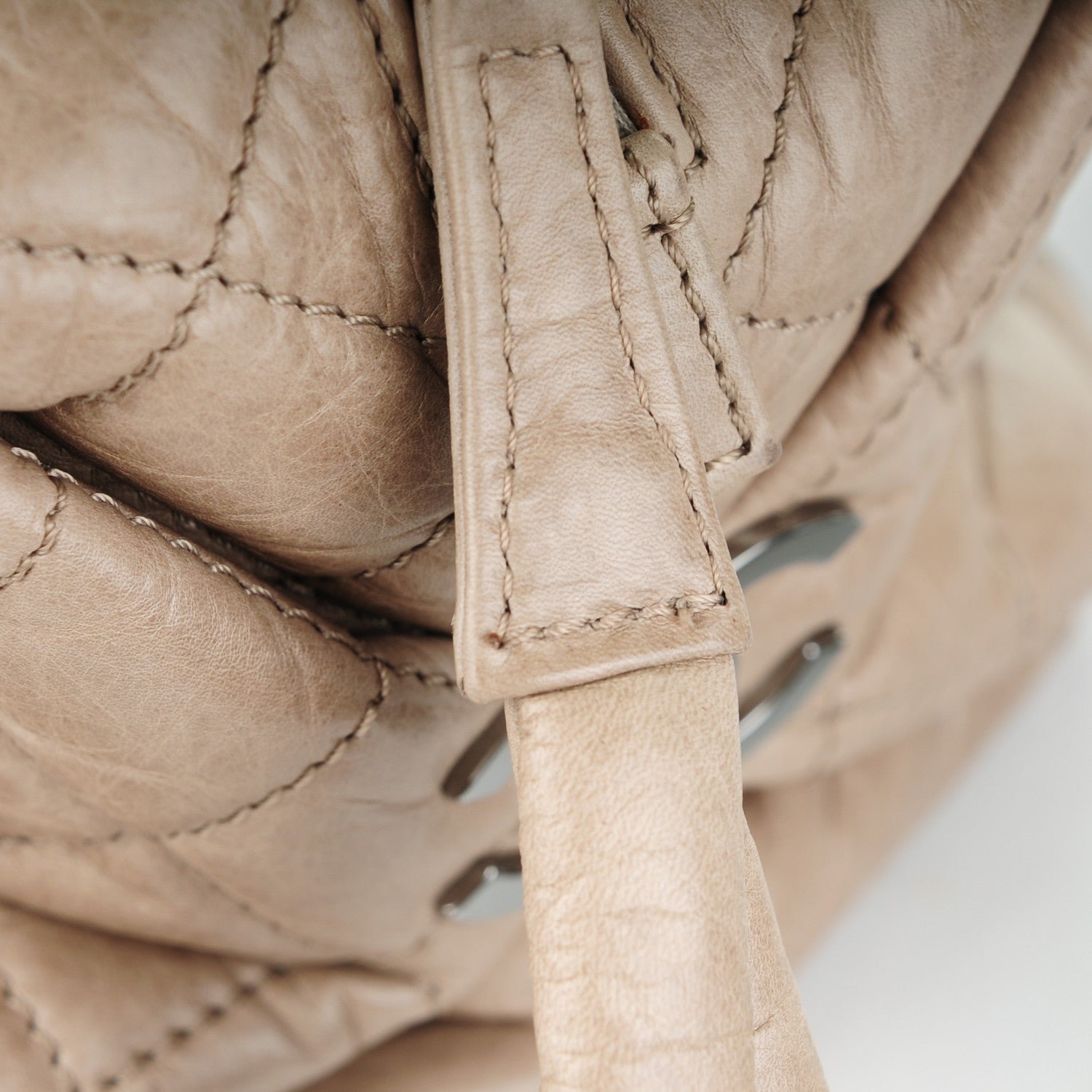 Chanel Distressed Lambskin Lady Braid Small Tote Taupe 9 of 10