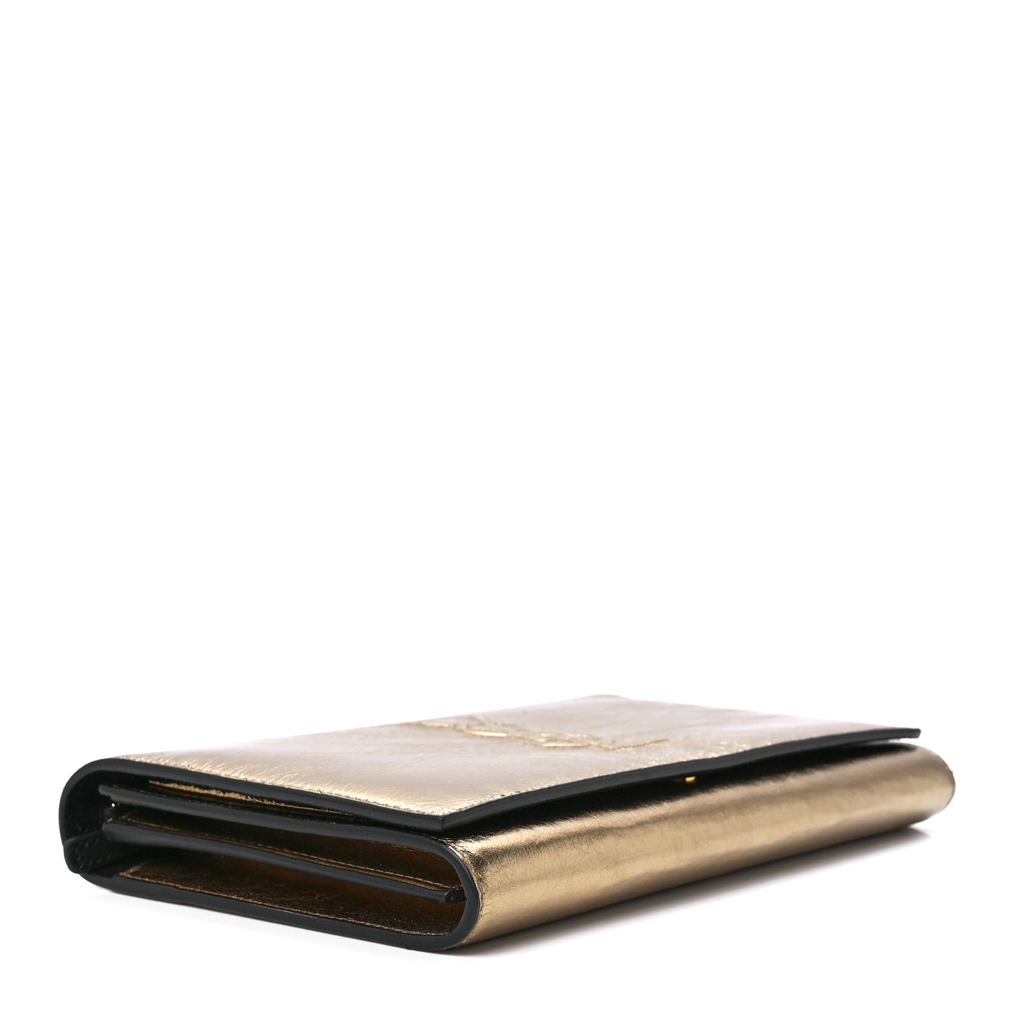Metallic Calfskin Monogram Belle de Jour Chain Clutch Gold