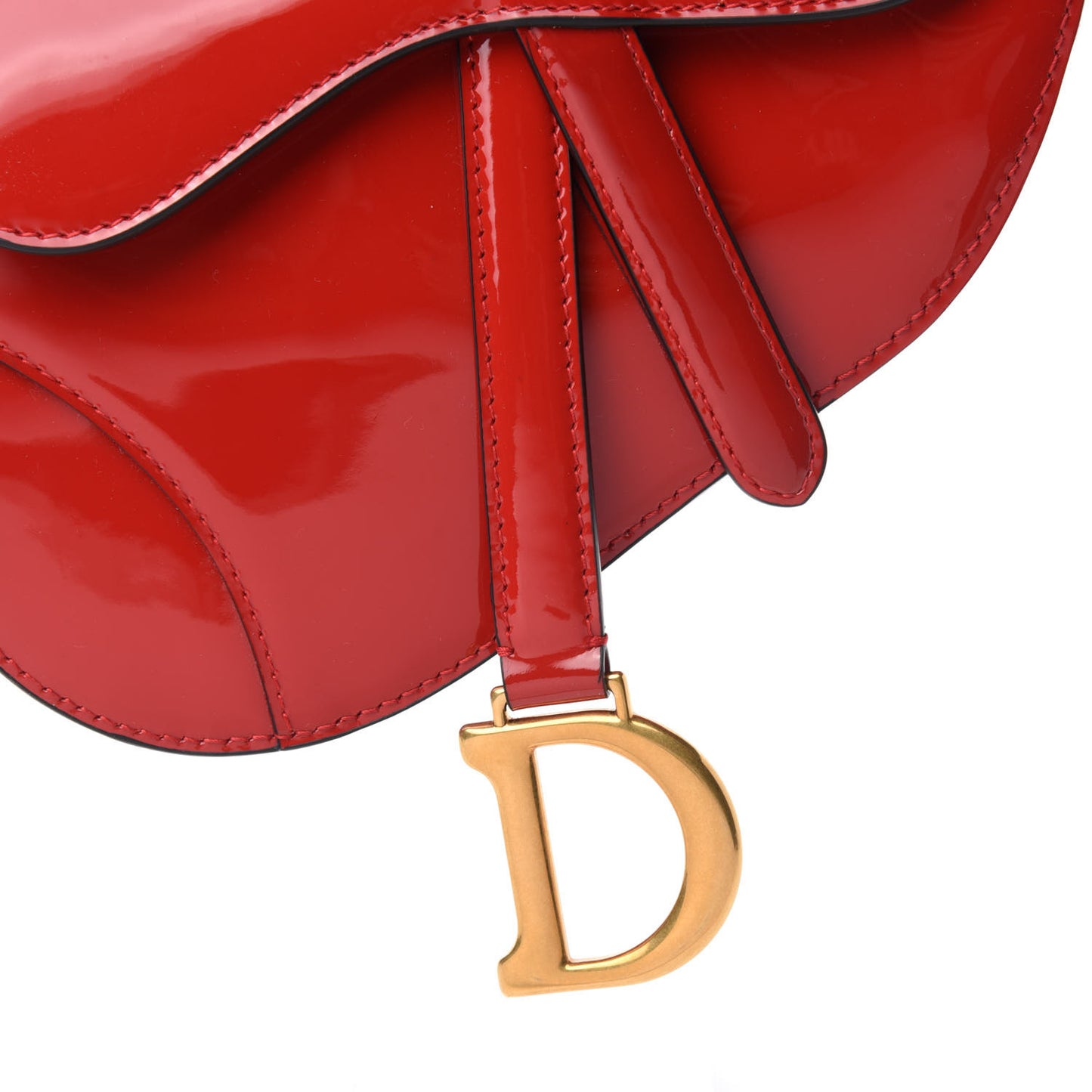 Patent Mini Saddle Bag Red