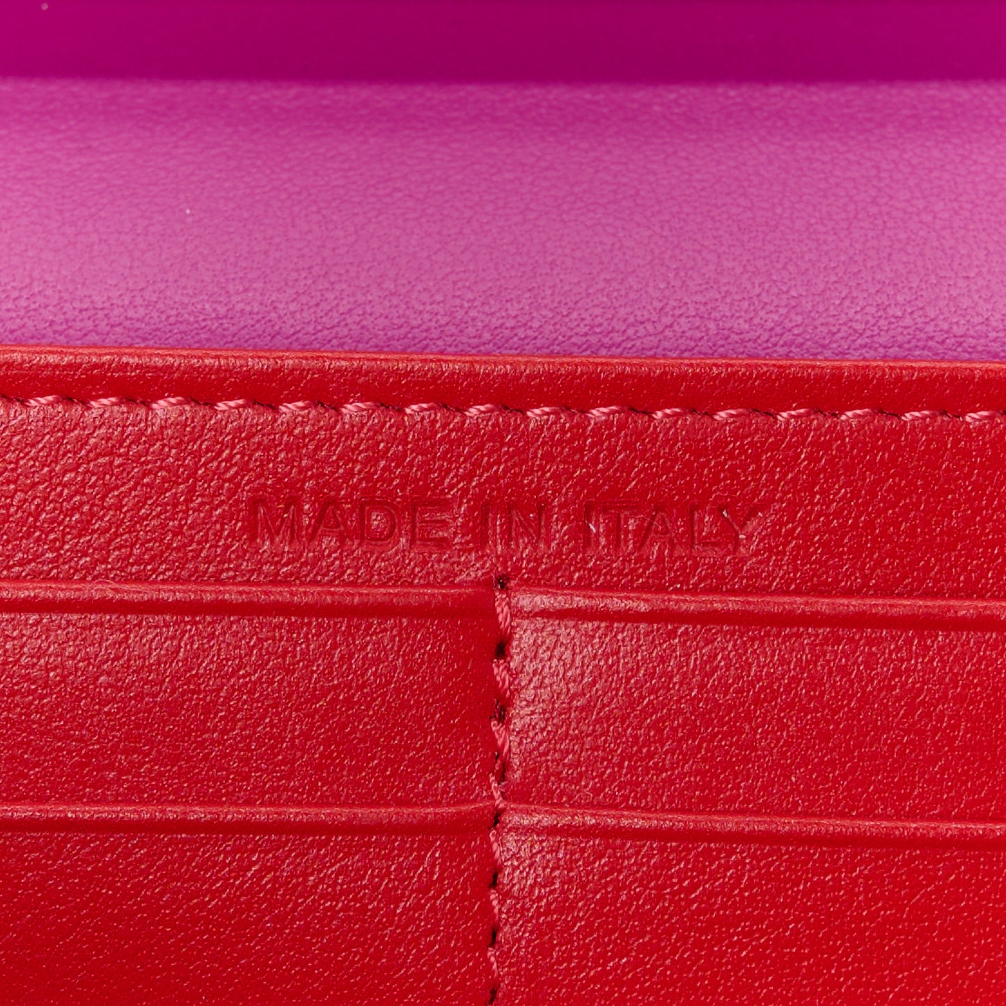 Calfskin Macaron Spiked Flap Wallet Indian Rose