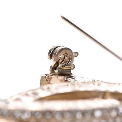 Chanel Baguette Crystal CC Brooch Gold 5 of 6