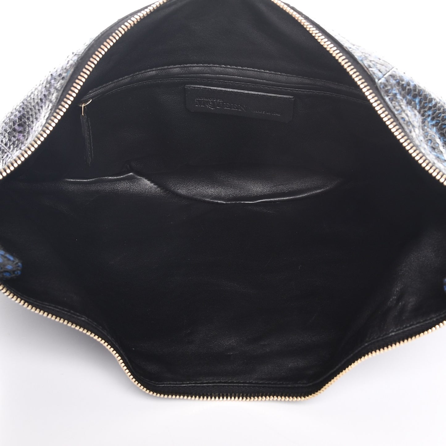 Python De Manta Clutch Blue