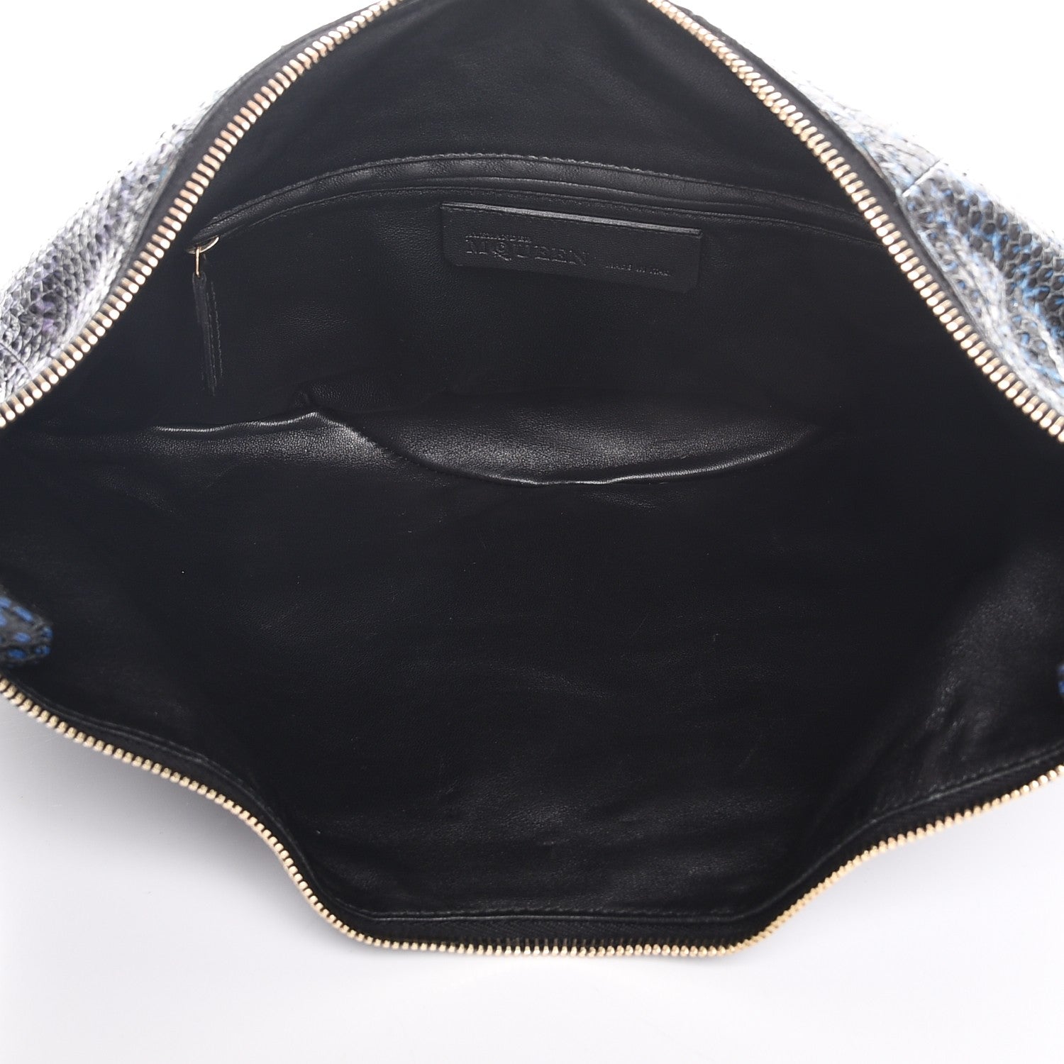 Alexander McQueen Python De Manta Clutch Blue 5 of 7