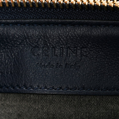 Celine Lambskin Large Trio Crossbody Bag Navy Blue 7 of 13