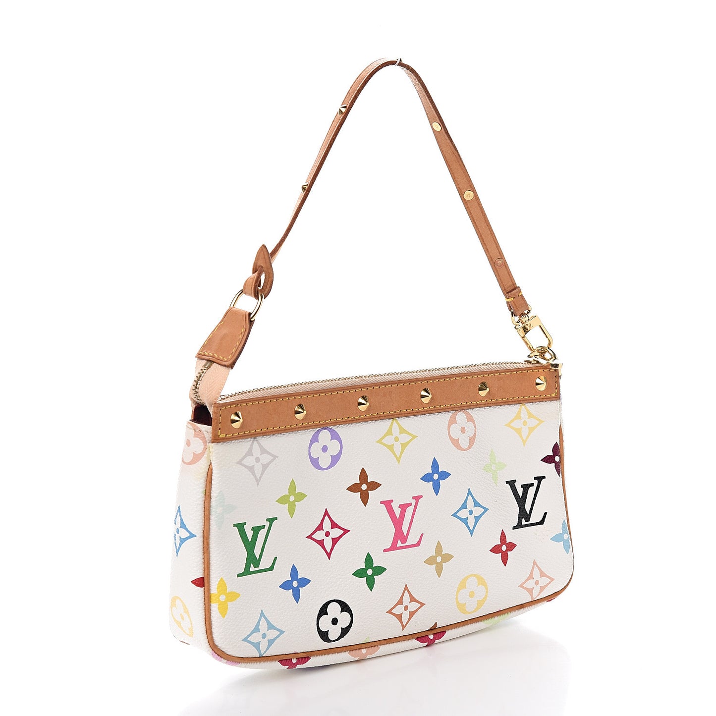 Monogram Multicolor Pochette Accessories White