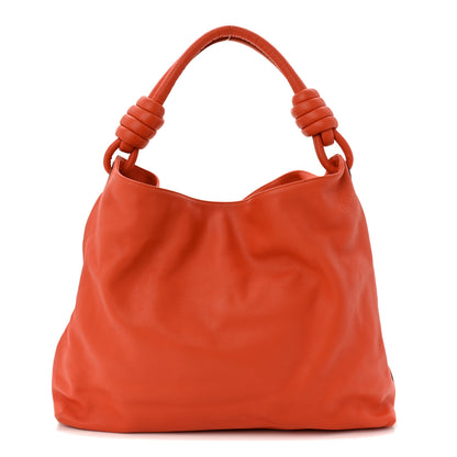 Loewe Calfskin Small Flamenco Knot Hobo Orange 1 of 11