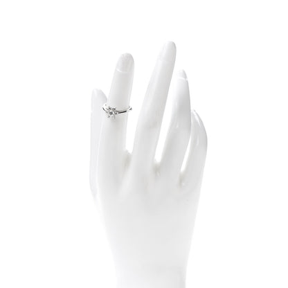 Tiffany Platinum Diamond Flower Ring 48 4.5 2 of 5