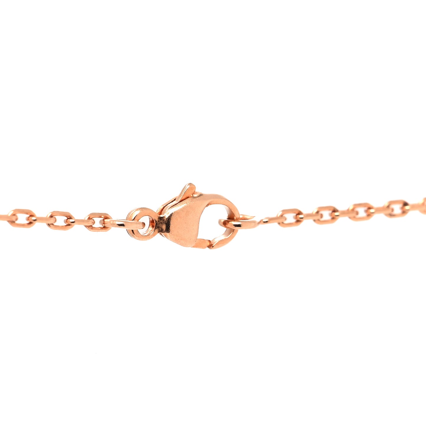 Lacquered Rose Gold Pop H Pendant Necklace Bleu Sature