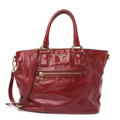 Prada Vitello Shine Tote Rubino 1 of 11