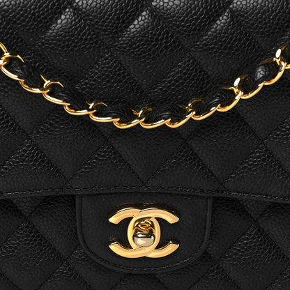 Chanel Caviar Quilted Medium Double Flap Black 7 of 9