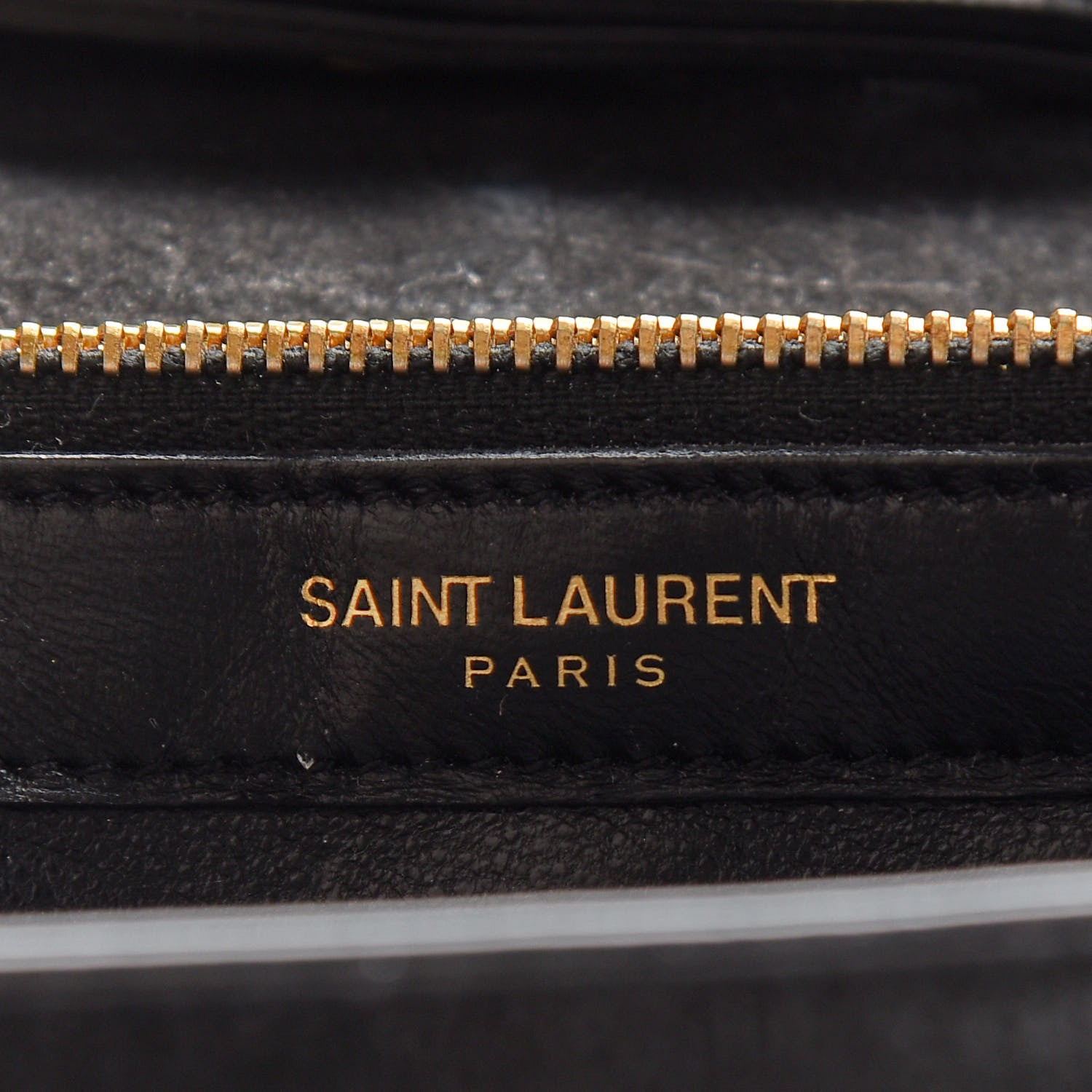 Saint Laurent Crocodile Embossed Nubuck Monogram Chain Wallet in Black 6 of 9