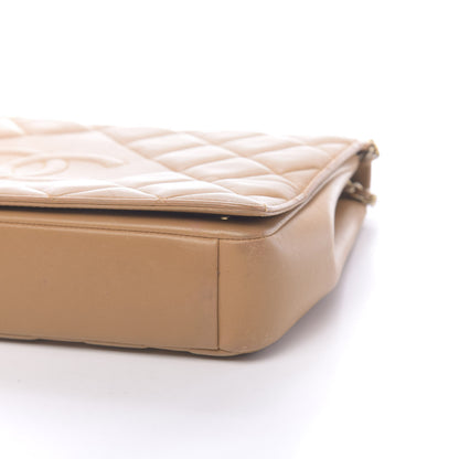 Chanel Lambskin Quilted Medium Diamond CC Flap Beige 9 of 10