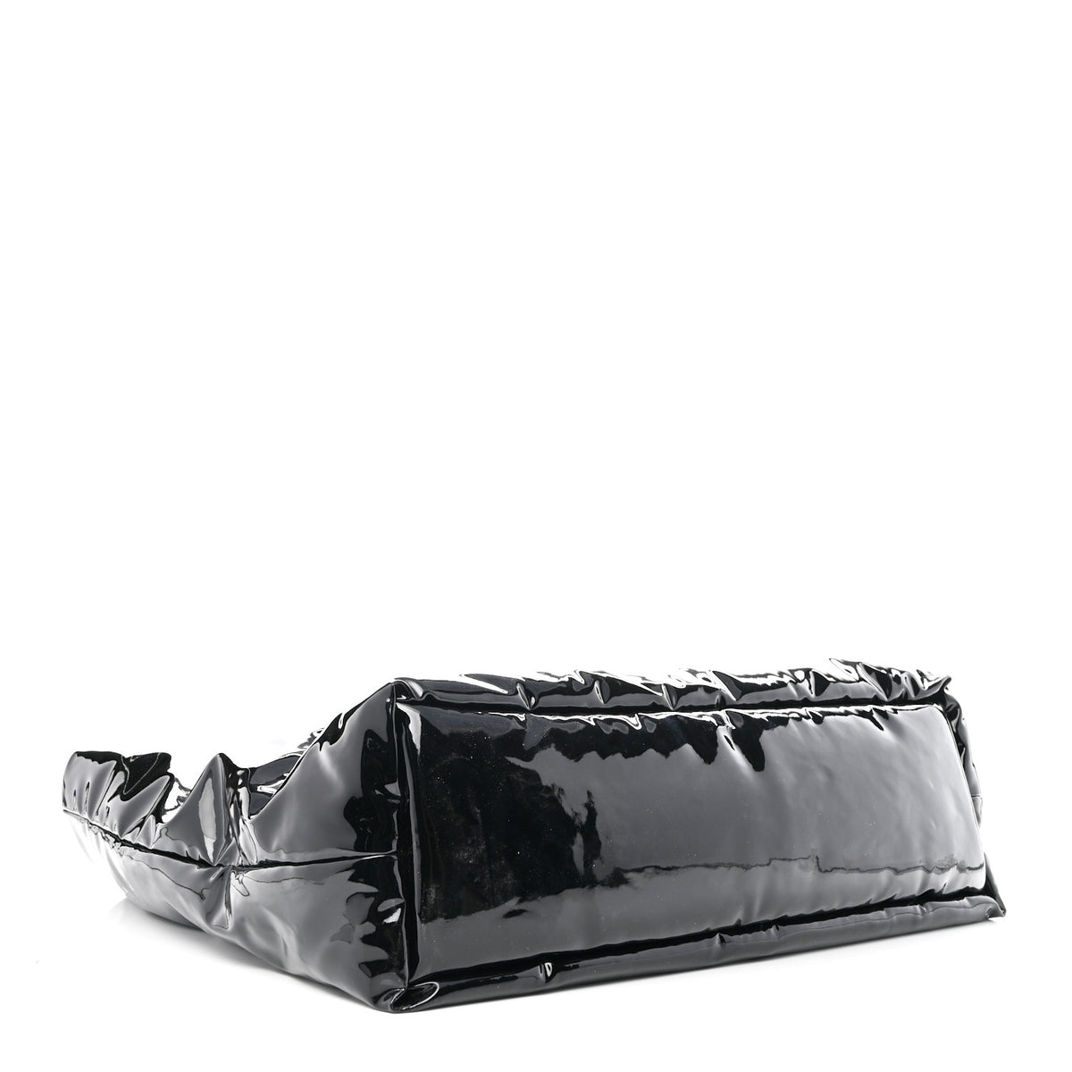 Saint Laurent Patent Wide Puffer Maxi Tote Black 4 of 10