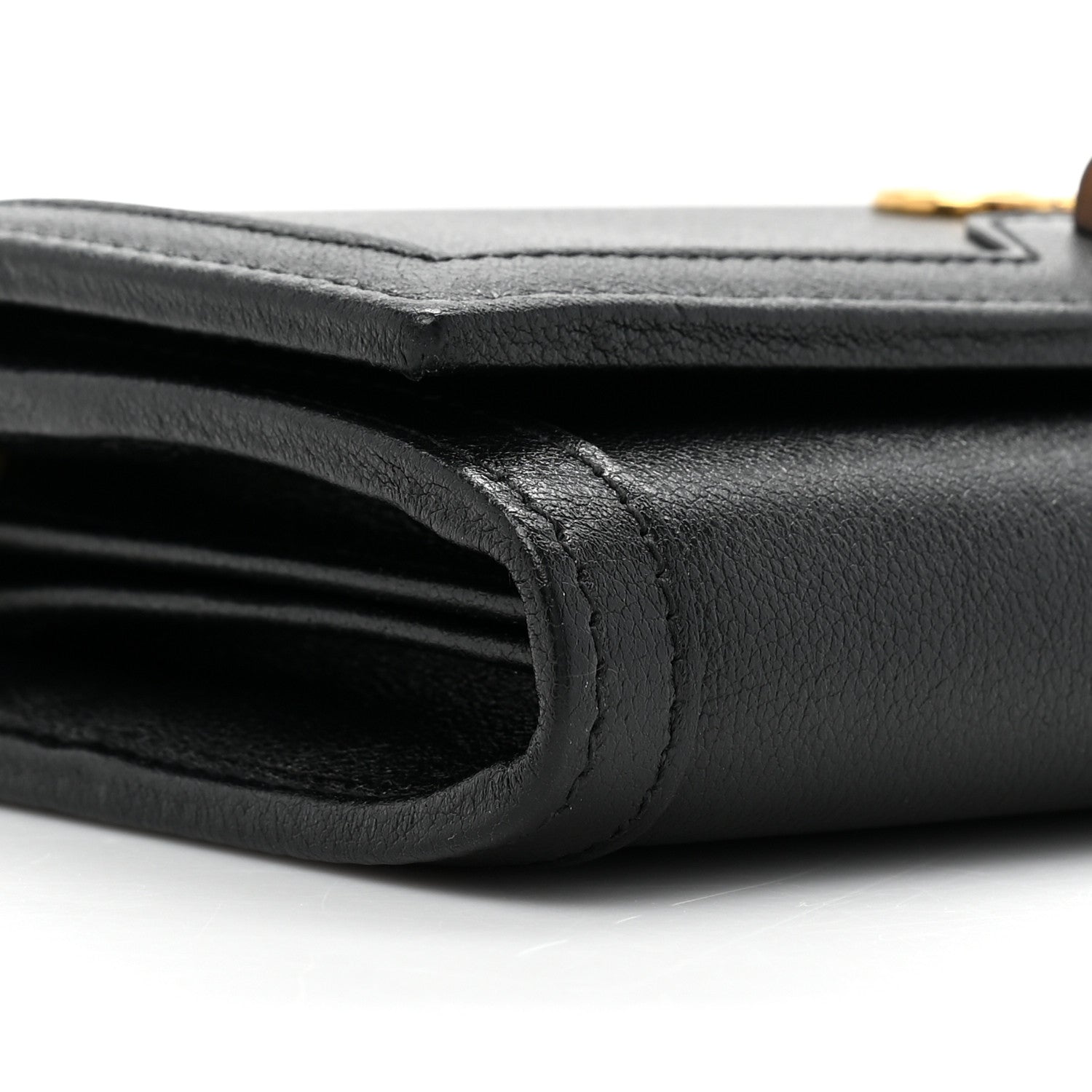 Gucci Wonka Grain Calfskin Diana Chain Wallet Black 12 of 12