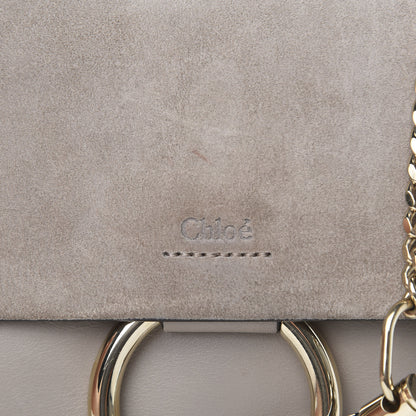 Chloe Suede Calfskin Small Faye Shoulder Bag Motty Grey 10 of 11