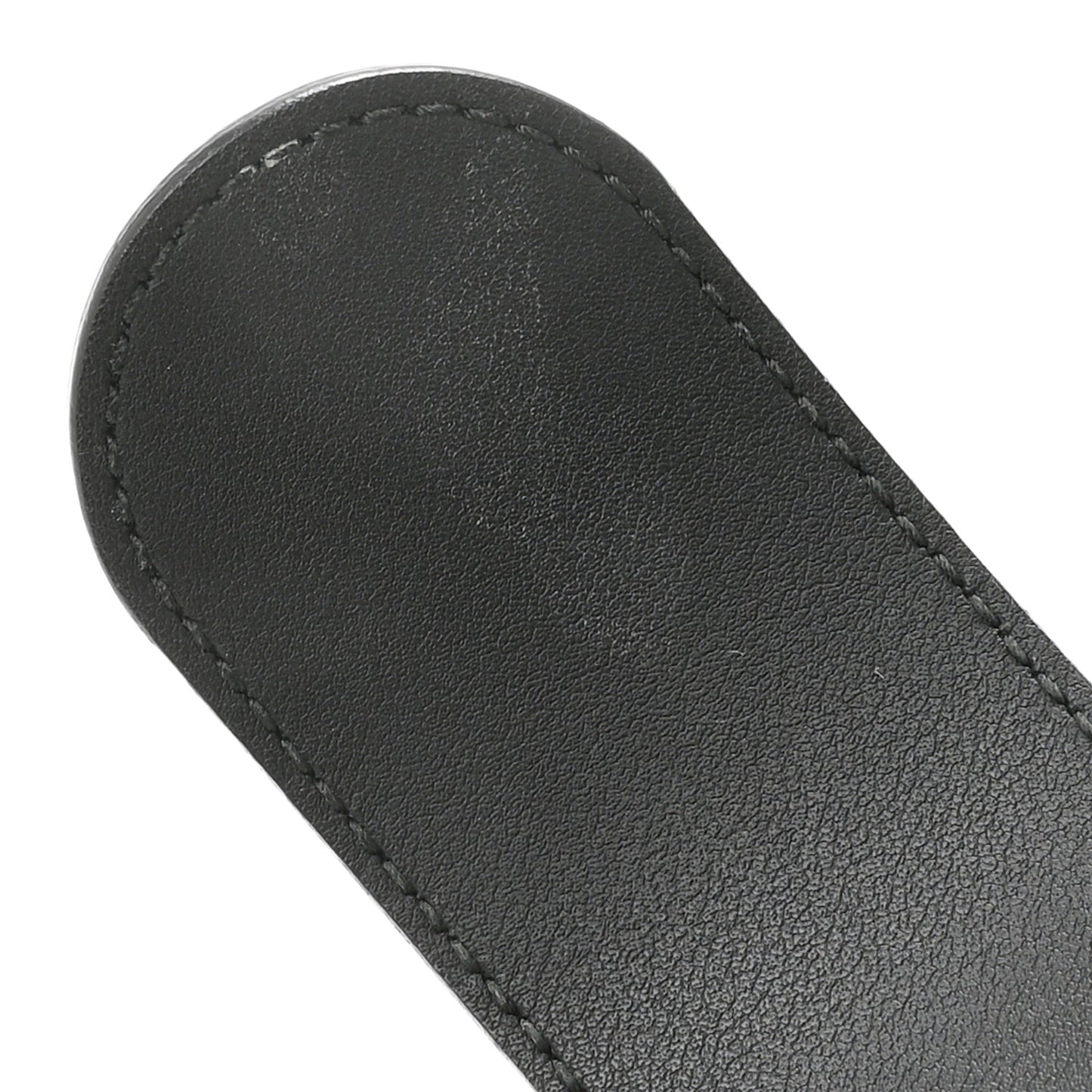 Moon Calfskin Pearl Double G 40mm Belt 80 32 Black Cream