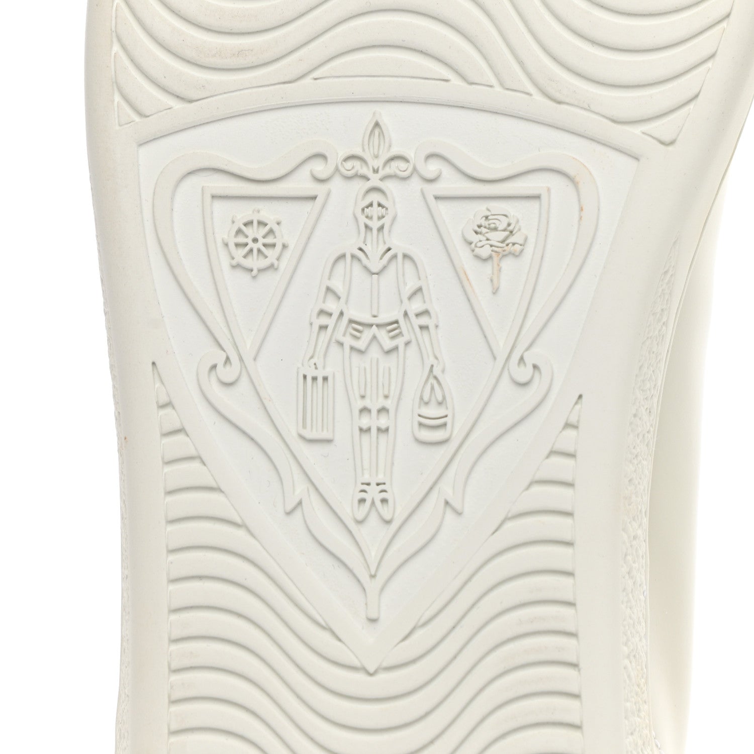 Gucci Calfskin Interlocking G Perforated Womens Ace Sneakers 37.5 White Hibiscus Red 7 of 11