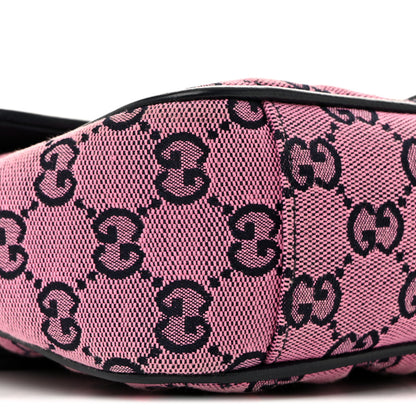 Gucci Monogram Multicolor Matelasse Diagonal Small GG Marmont Shoulder Bag Pink Blue 16 of 25