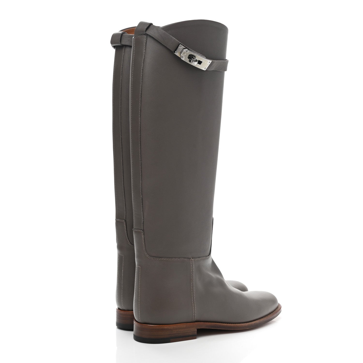 Hermes Swift Kelly Jumping Boots 35.5 Etain 4 of 8